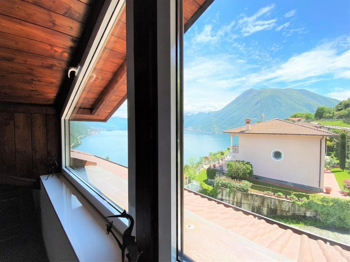 アルジェーニョLa Rondinella - Loft With Fantastic View On Lake Comoアパートメント エクステリア 写真