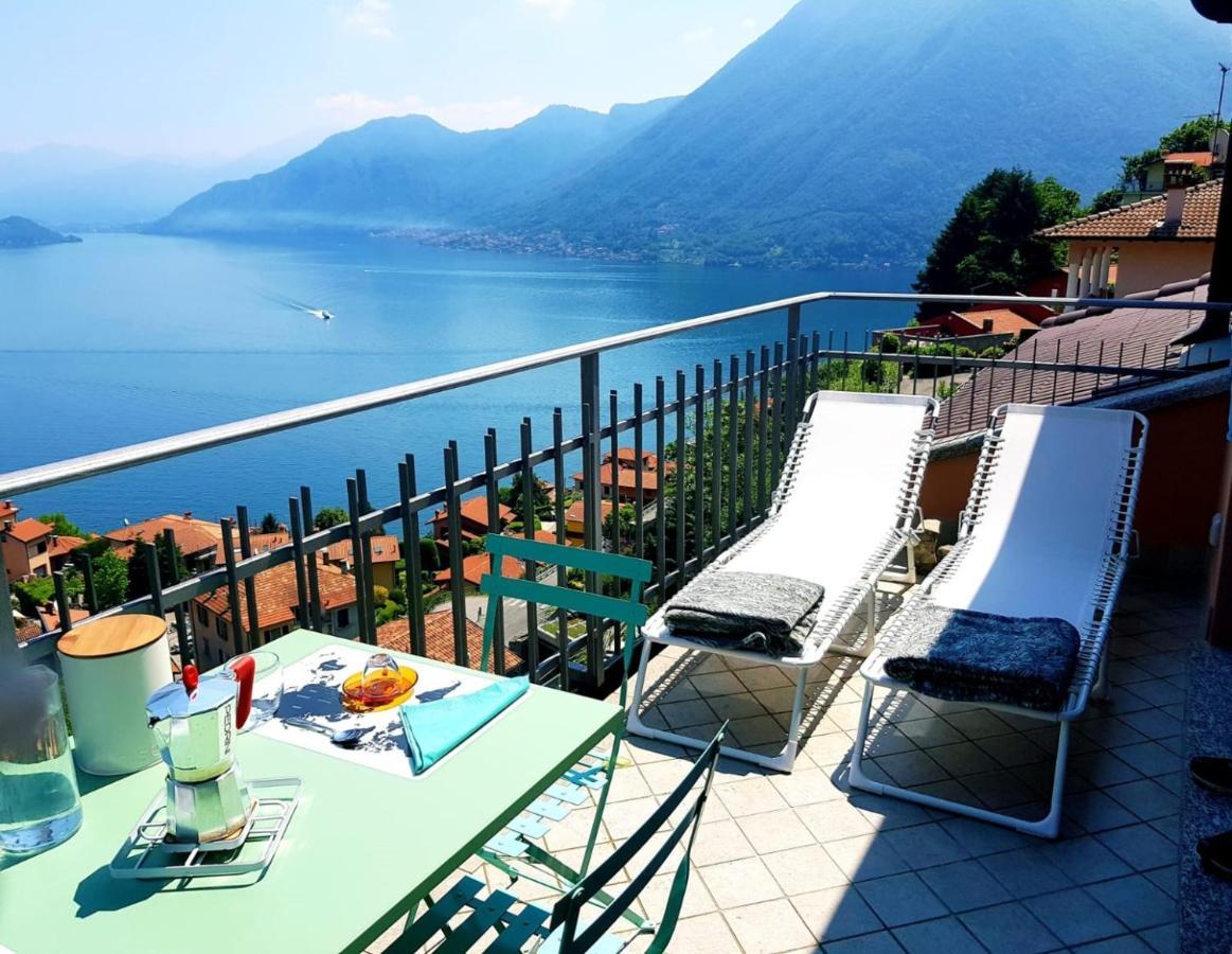 アルジェーニョLa Rondinella - Loft With Fantastic View On Lake Comoアパートメント エクステリア 写真