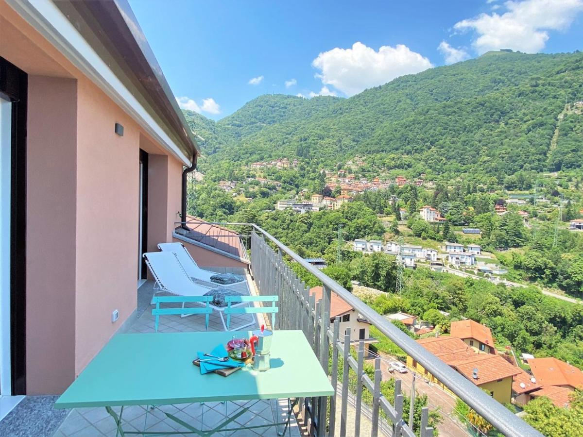 アルジェーニョLa Rondinella - Loft With Fantastic View On Lake Comoアパートメント エクステリア 写真